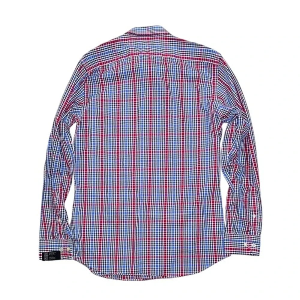 Banana Republic Medium Grant Fit Plaid Dress Shirt Mens Button‎ Down